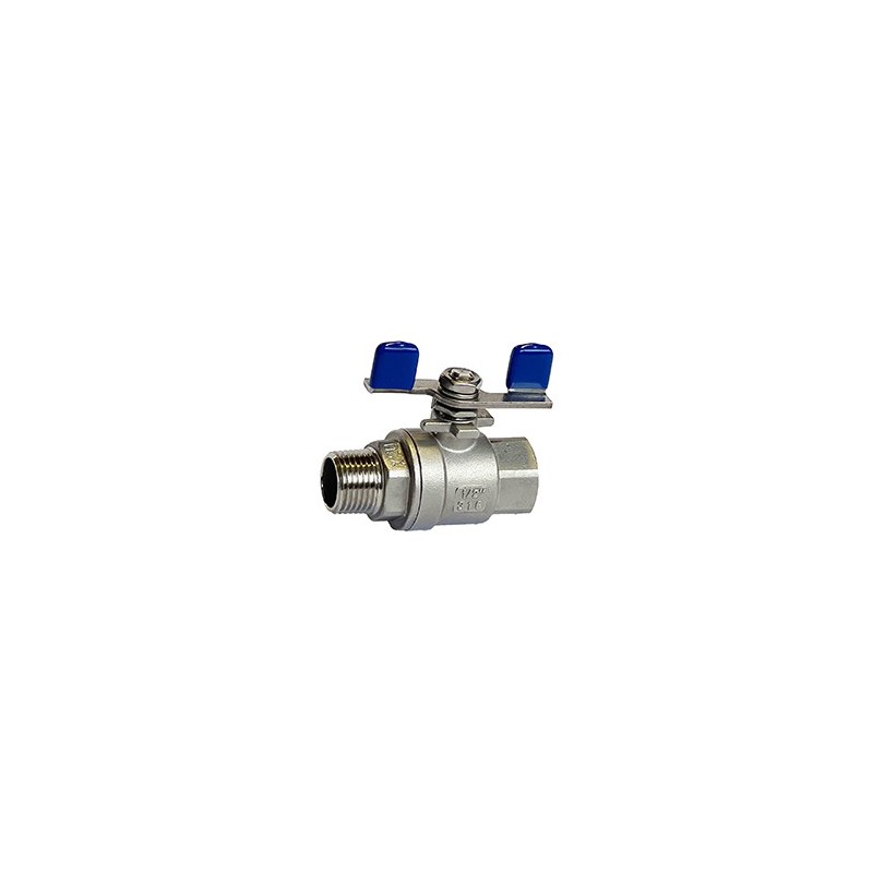 IVB2MHM - Vanne à sphère 2 pièces MF INOX AISI316 - Papillon