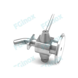 Robinet prise d'échantillon coudé CLAMP inox 316L FGINOX